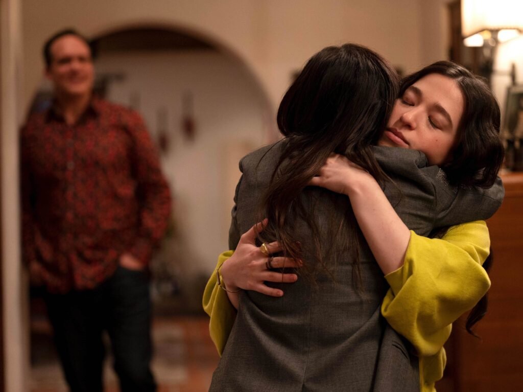 BETTER THINGS “Oh, I’m Not Gonna Tell Her ” Episode 3 (Airs Monday, March 7th) -- Pictured: (l-r) Diedrich Bader as Rich, Pamela Adlon as Sam Fox and Mikey Madison as Max Fox. CR: Suzanne Tenner/FX