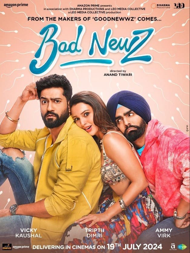 Bad Newz (AmazonPrimeVideo) Story, Review, Trailer, Release Date, Songs, Cast