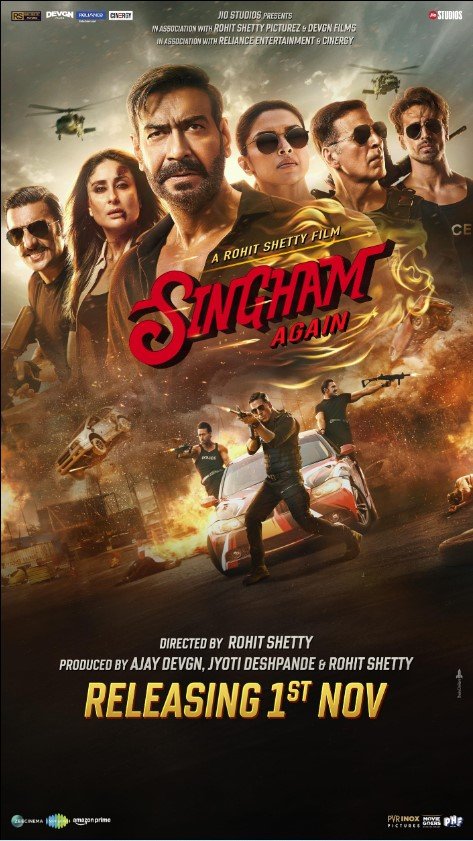 Singham Again Story, Review, Trailer, Release Date, Songs, Cast